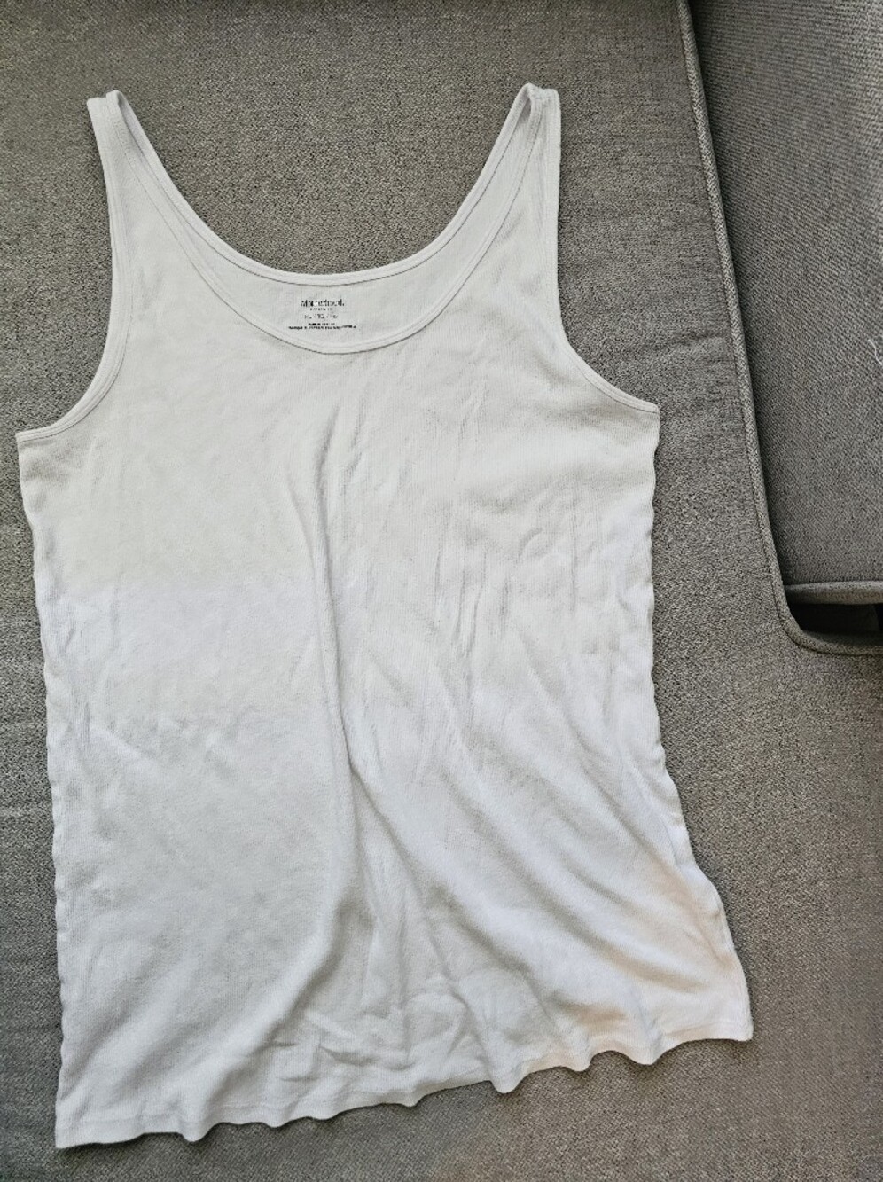 Maternity White Scoop Neck Tank Top
